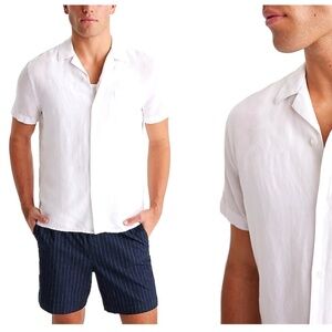 Express White Fitted Men's Shirt